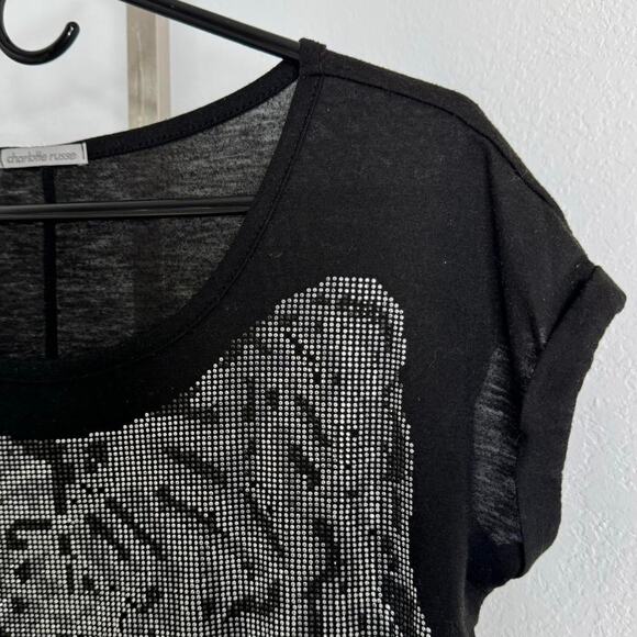 Y2K Rhinestone Tiger Shirt Black Indie Sleaze - Picture 3 of 6